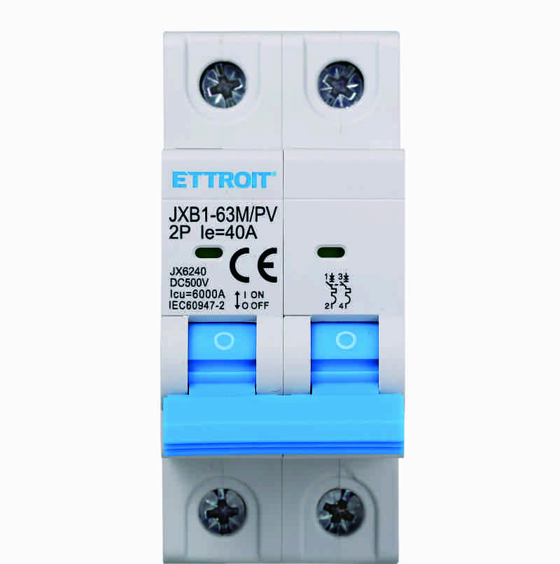 2P Interruttore Magnetotermico Fotovoltaico DC 40A 6kA 500V