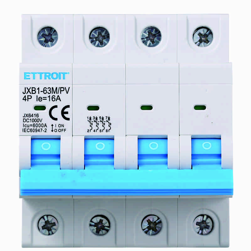 4P Interruttore Magnetotermico Fotovoltaico DC 16A 6kA 1000V