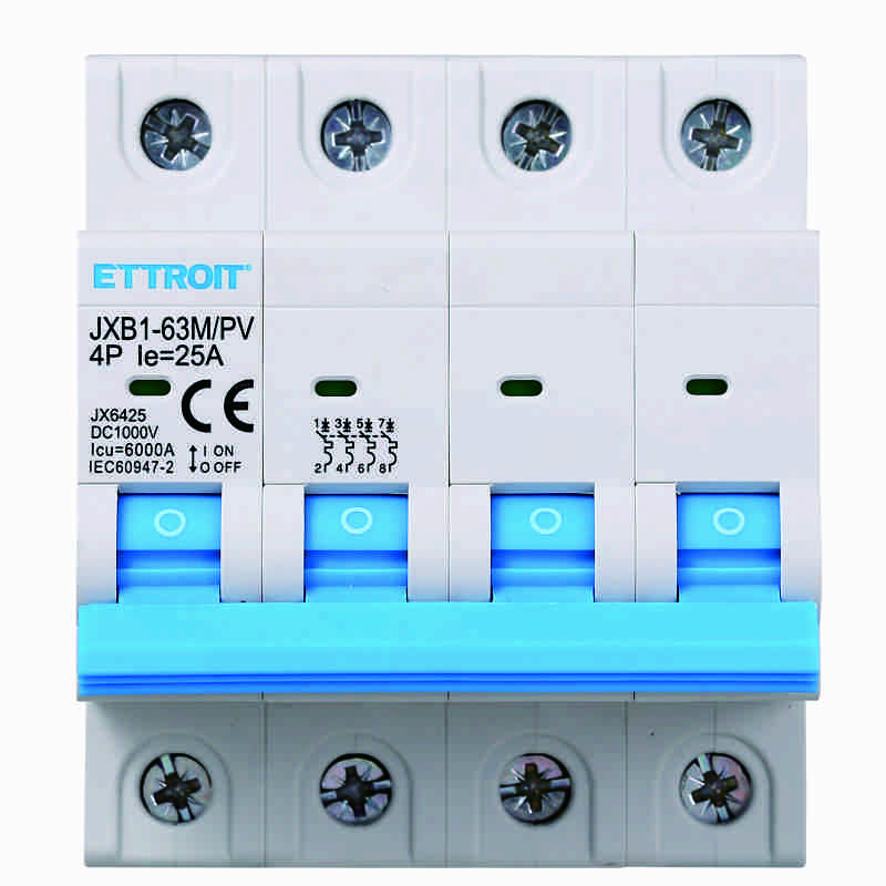 4P Interruttore Magnetotermico Fotovoltaico DC 25A 6kA 1000V