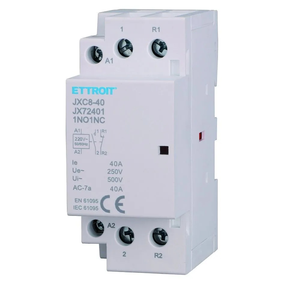 AC contattore DIN Rail 2P 220V 40A 1 Contatto NO 1 Contatto NC