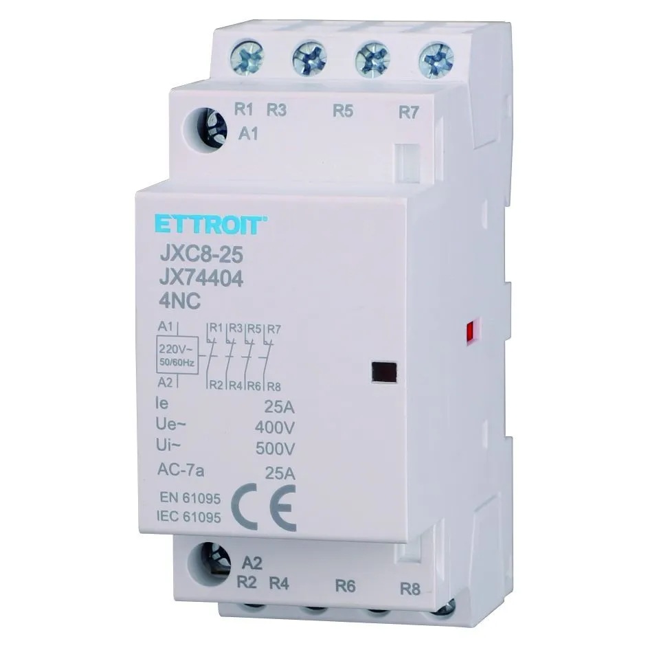 AC contattore DIN Rail 4P 220V 25A 4 Contatti NC