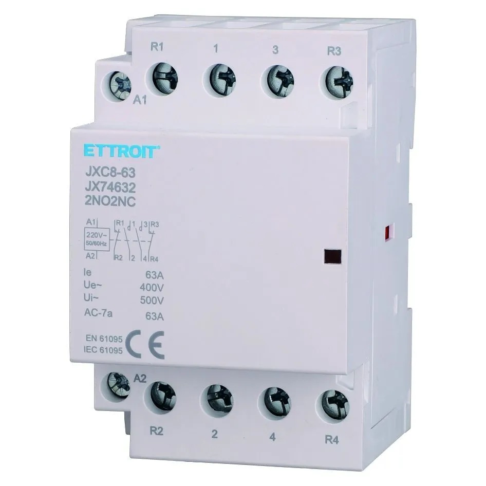 AC contattore DIN Rail 4P 220V 63A 2 Contatti NO 2 Contatti NC
