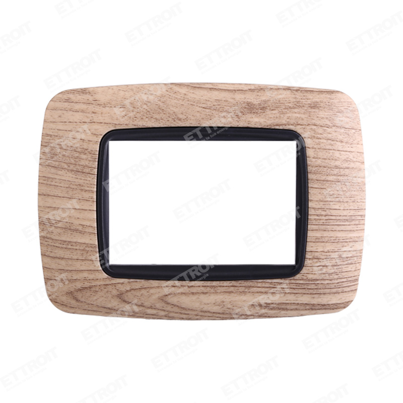 PLACCA PLASTICA 3P BOMBATA LEGNO SCURO