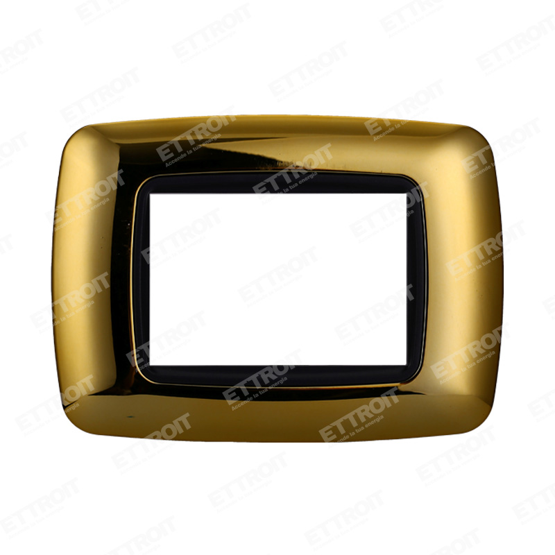 PLACCA PLASTICA 3P BOMBATA ORO LUCIDO