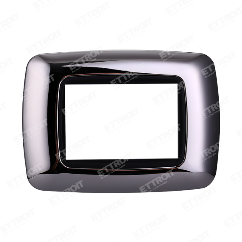 PLACCA PLASTICA 3P BOMBATA CROMATO LUCIDO