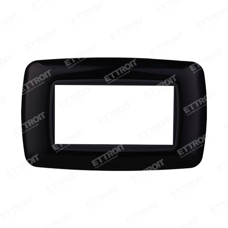 PLACCA PLASTICA 4P BOMBATA NERO