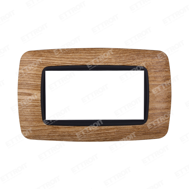 PLACCA PLASTICA 4P BOMBATA LEGNO SCURO