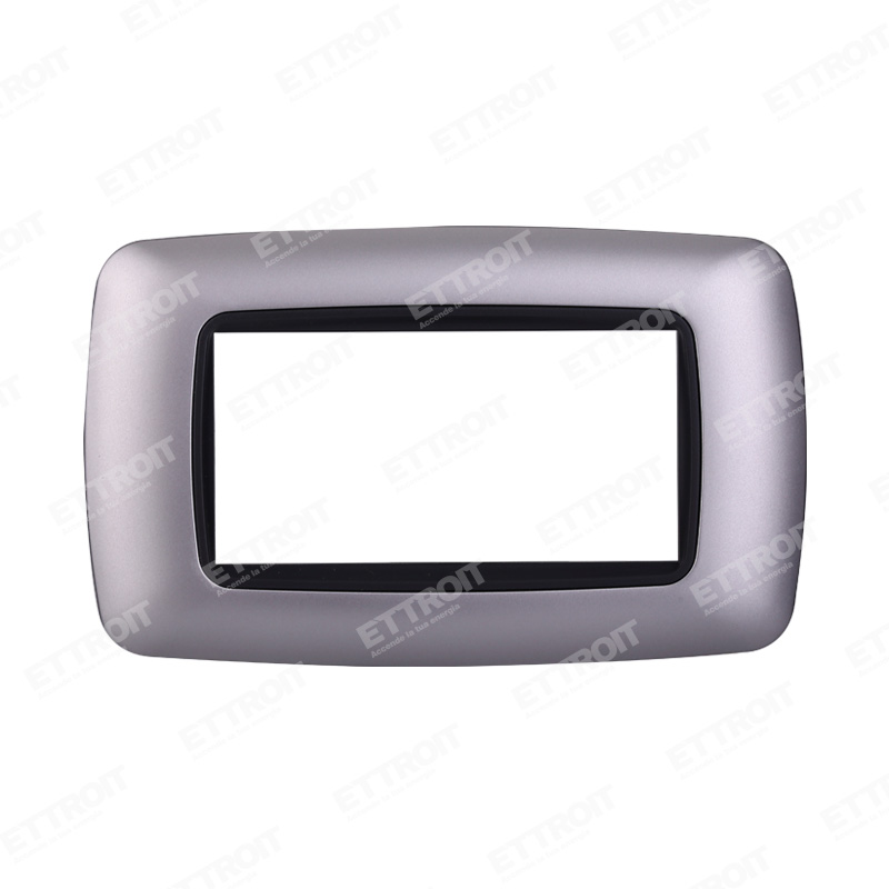 PLACCA PLASTICA 4P BOMBATA SILVER