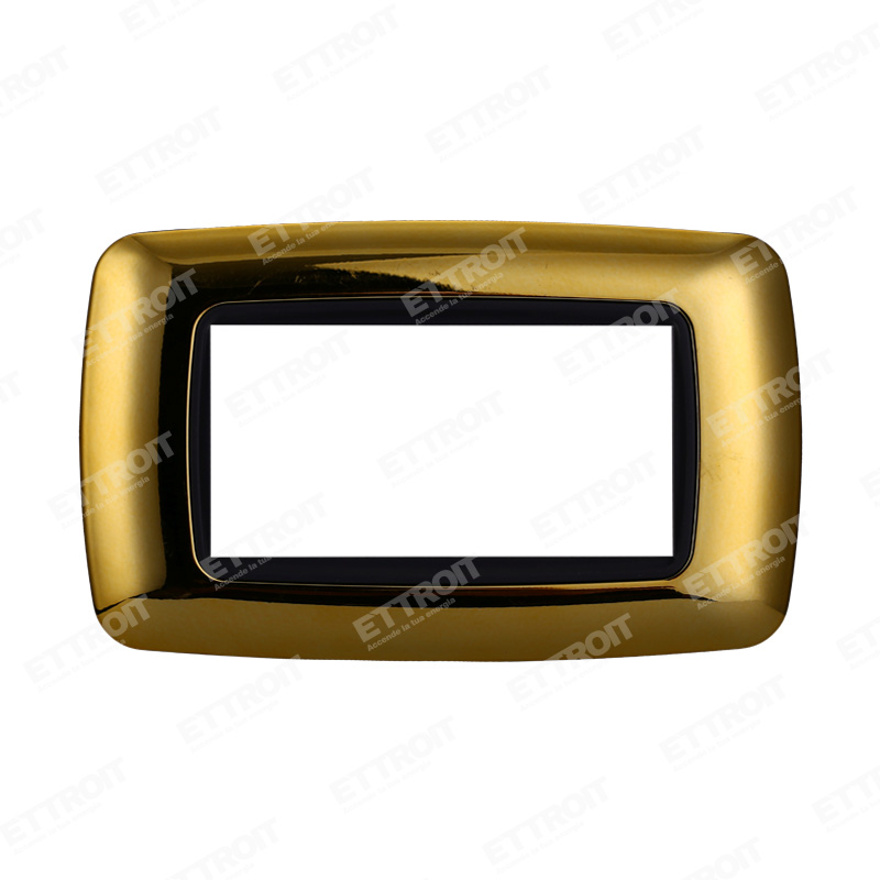 PLACCA PLASTICA 4P BOMBATA ORO LUCIDO
