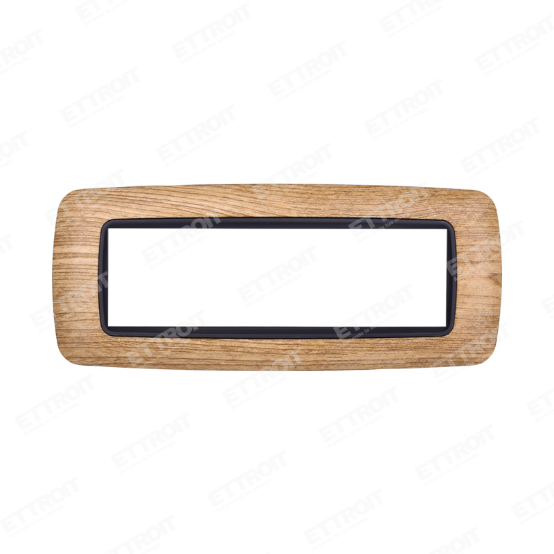 PLACCA PLASTICA 7P BOMBATA LEGNO SCURO
