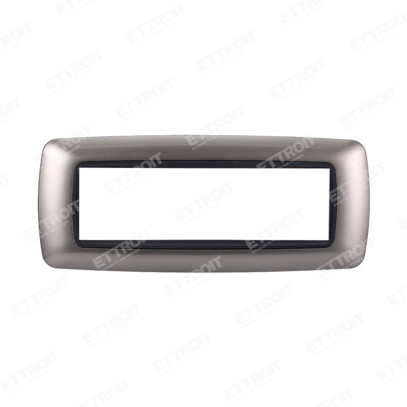 PLACCA PLASTICA 7P BOMBATA TITANIO