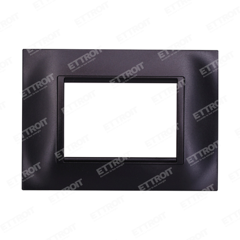 PLACCA QUADRATA  3P NERO