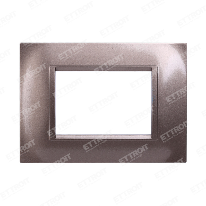 PLACCA QUADRATA  3P ACCIAIO BRONZO