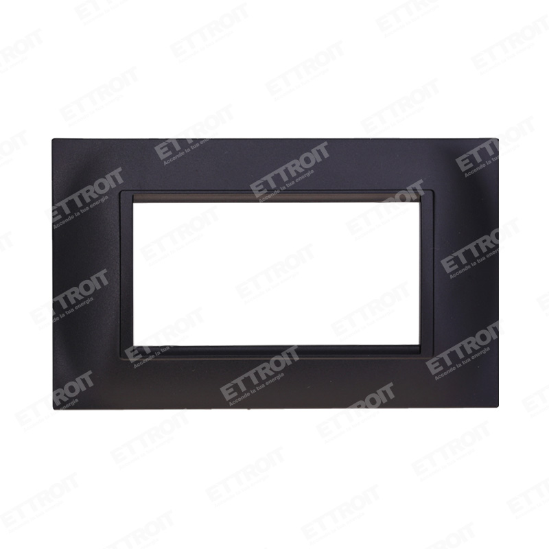 PLACCA QUADRATA 4P NERO