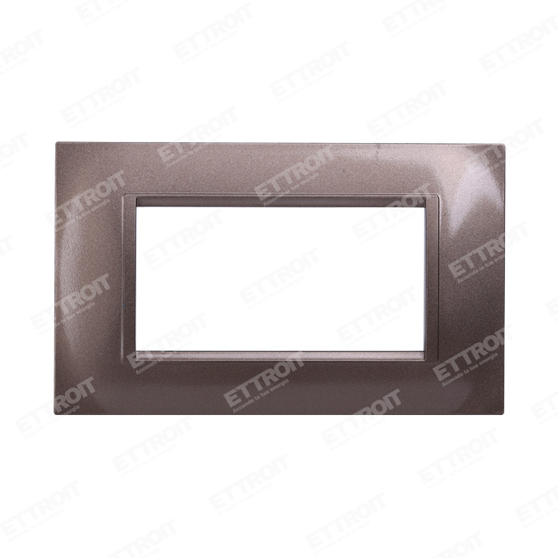 PLACCA QUADRATA 4P ACCIAIO BRONZO