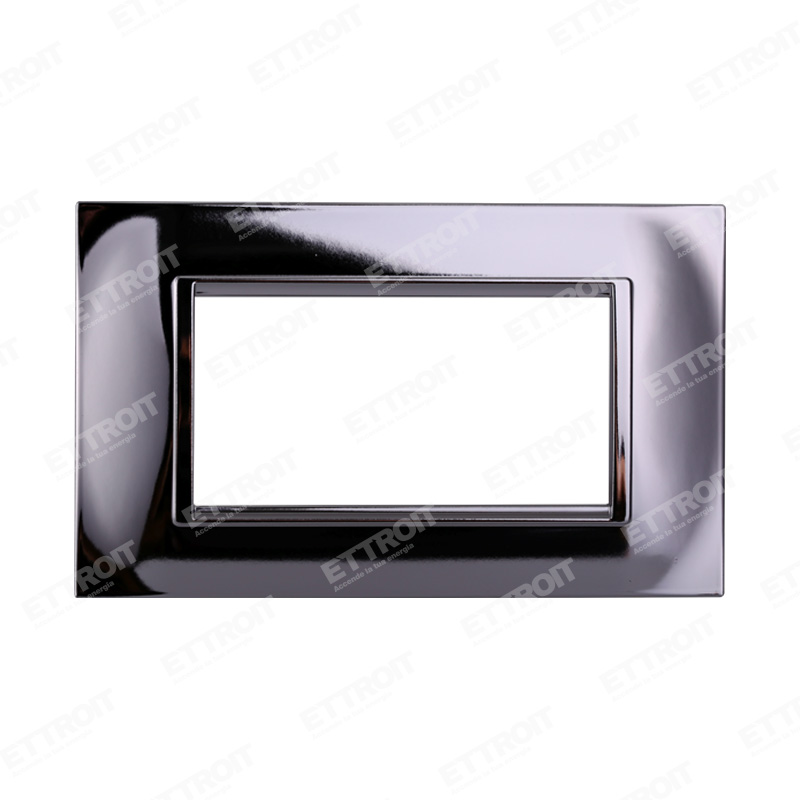 PLACCA QUADRATA 4P CROMATO LUCIDO