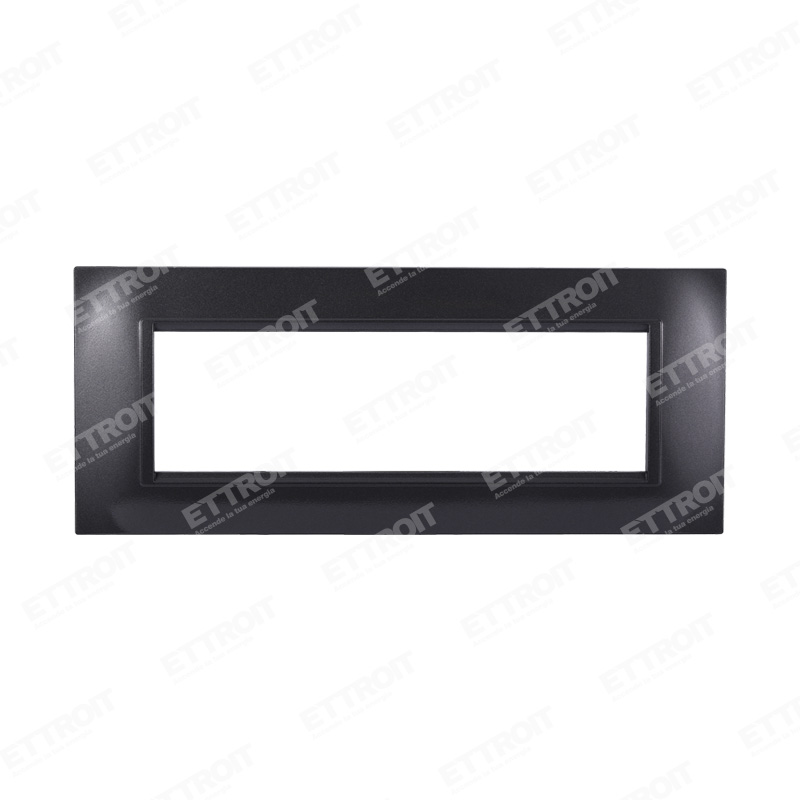 PLACCA QUADRATA 7P ACCIAIO SCURO