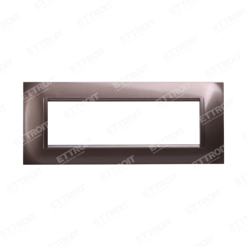 PLACCA QUADRATA 7P ACCIAIO BRONZO